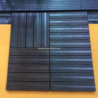 Deep Carbonized Strandwoven Bamboo Outdoor Decking Tiles